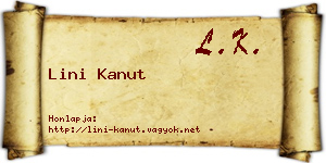 Lini Kanut névjegykártya